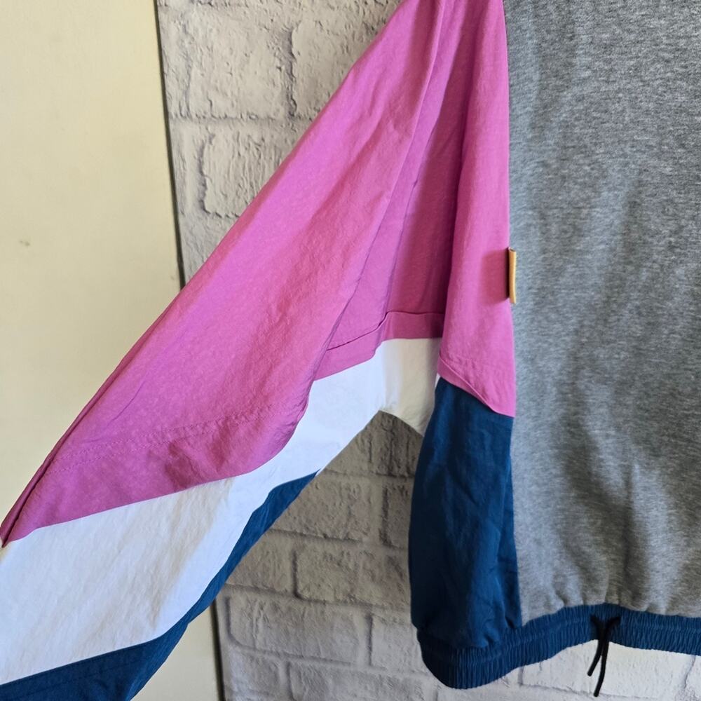 Vintage Style Retro 90s Nike Colorblock Icon Clash Hoodie SZ XS - Picture 5 of 15